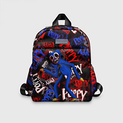 Детский рюкзак Poppy Playtime Pattern logo background, цвет: 3D-принт