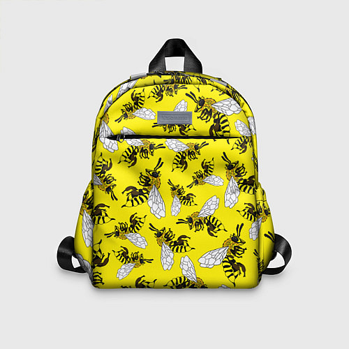 Детский рюкзак Пчелы на желтом / 3D-принт – фото 1
