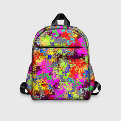 Детский рюкзак Пиксельный камуфляж Токсик, цвет: 3D-принт