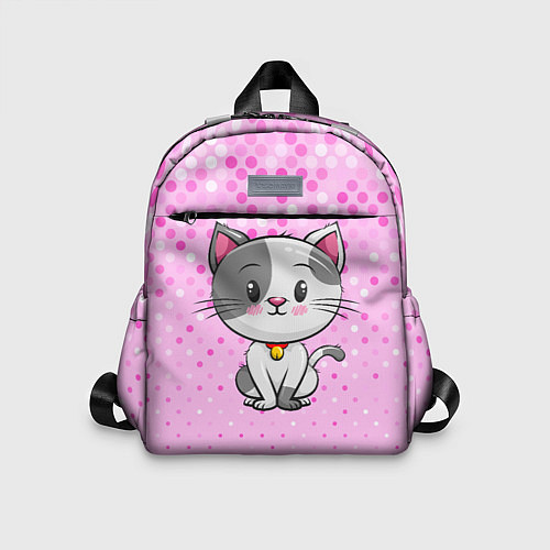 Детский рюкзак Котик с серым пятном / 3D-принт – фото 1