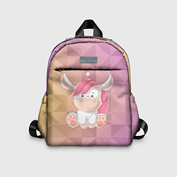 Детский рюкзак Единорог с розовыми волосами