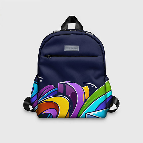 Детский рюкзак Цветное граффити / 3D-принт – фото 1