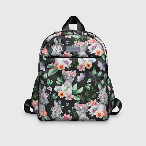 Детский рюкзак Котики в цветочках / 3D-принт – фото 1