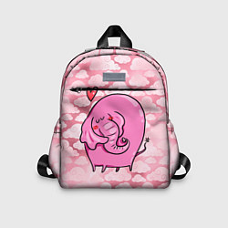Детский рюкзак Розовый влюбленный слон