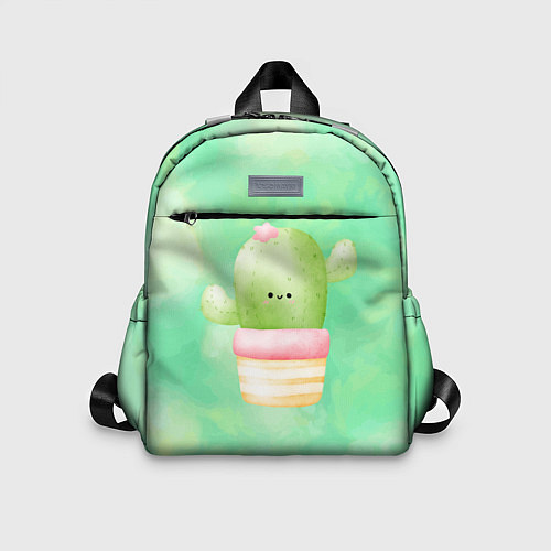 Детский рюкзак Маленький кактус в горшке / 3D-принт – фото 1