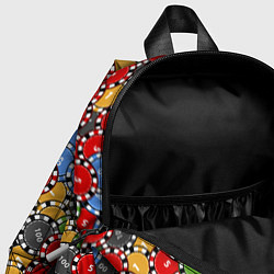 Детский рюкзак Фишки, Ставки, Казино, цвет: 3D-принт — фото 2