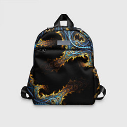 Детский рюкзак Огненные фракталы 3d, цвет: 3D-принт