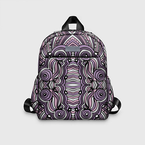 Детский рюкзак Абстракция Разноцветный калейдоскоп Фиолетовый, че / 3D-принт – фото 1