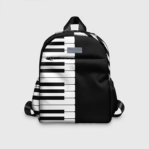 Детский рюкзак Черно-Белое Пианино Piano / 3D-принт – фото 1