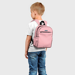 Детский рюкзак Вязаный простой узор косичка Три оттенка розового, цвет: 3D-принт — фото 2
