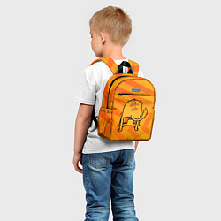 Детский рюкзак Рыжий кот вверх тормашками, цвет: 3D-принт — фото 2