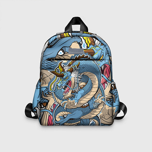 Детский рюкзак Синий дракон-монст / 3D-принт – фото 1