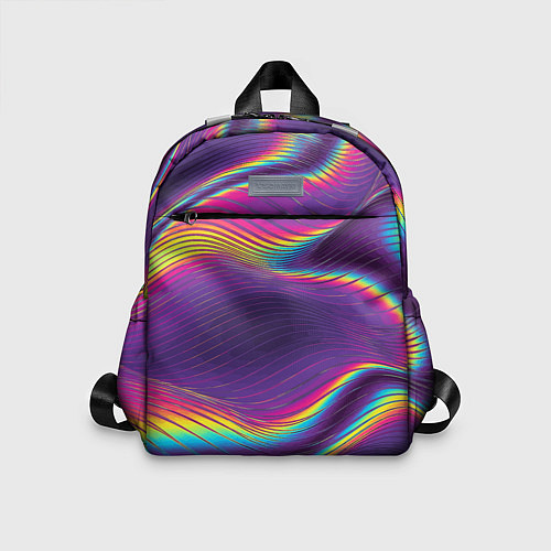Детский рюкзак Neon fashion pattern Wave / 3D-принт – фото 1