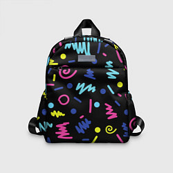 Детский рюкзак Neon color pattern Fashion 2032, цвет: 3D-принт