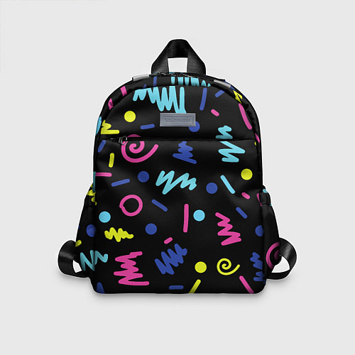 Детский рюкзак Neon color pattern Fashion 2032 / 3D-принт – фото 1