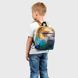 Детский рюкзак Осенний мозаичный узор, цвет: 3D-принт — фото 2