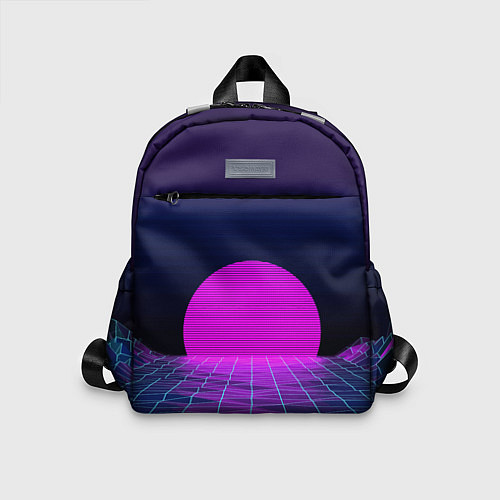 Детский рюкзак Закат розового солнца Vaporwave Психоделика / 3D-принт – фото 1