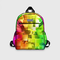Детский рюкзак Геометрический паттерн 3D Neon, цвет: 3D-принт