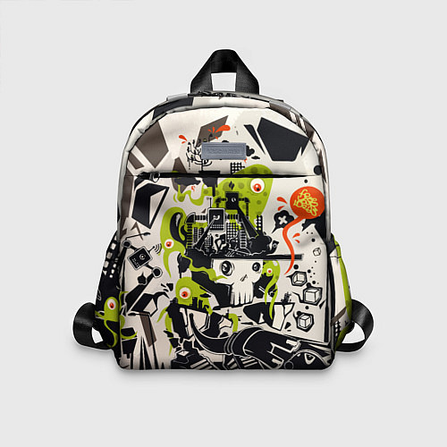 Детский рюкзак Cyber pattern Skull Vanguard Fashion / 3D-принт – фото 1