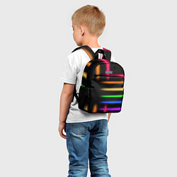 Детский рюкзак Неоновое свечение Minimalism Neon, цвет: 3D-принт — фото 2