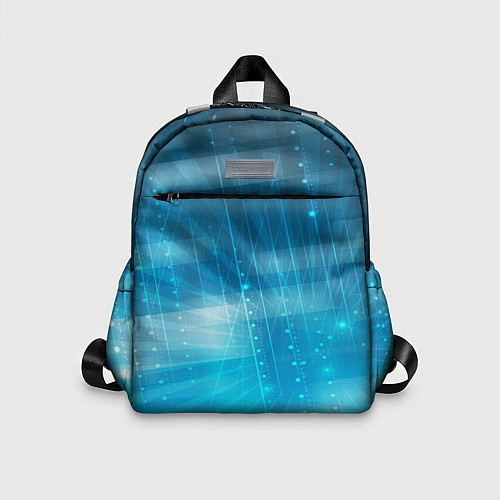 Детский рюкзак Линии на голубом фоне / 3D-принт – фото 1