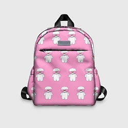 Детский рюкзак ЛАЛАФАНФАН на розовом фоне, цвет: 3D-принт