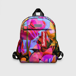 Детский рюкзак Красочный летний цветочный паттерн Summer color pa, цвет: 3D-принт