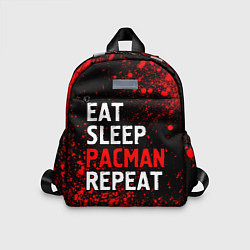 Детский рюкзак Eat Sleep Pacman Repeat Арт, цвет: 3D-принт