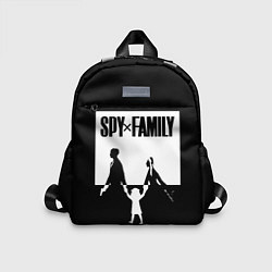 Детский рюкзак Spy x Family: Семья шпиона черно-белая, цвет: 3D-принт