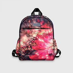 Детский рюкзак Нежные цветы и блестки, цвет: 3D-принт