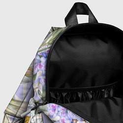 Детский рюкзак Цветы Фиолетовые Дикие Джунгли, цвет: 3D-принт — фото 2