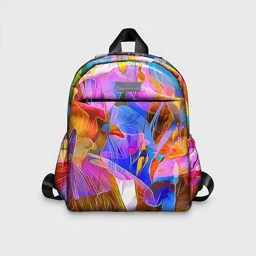 Детский рюкзак Красочный цветочный паттерн Лето Colorful floral p / 3D-принт – фото 1