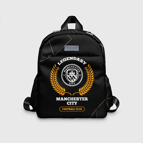 Детский рюкзак Лого Manchester City и надпись Legendary Football / 3D-принт – фото 1