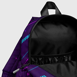 Детский рюкзак Символ Zelda в неоновых цветах на темном фоне, цвет: 3D-принт — фото 2