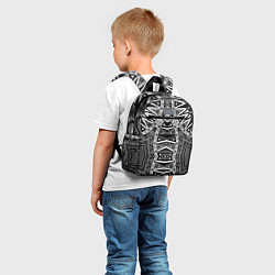 Детский рюкзак Черно-белый этнический орнамент, цвет: 3D-принт — фото 2