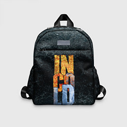 Детский рюкзак IN COLD логотип на темном фоне, цвет: 3D-принт