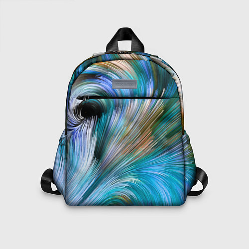 Детский рюкзак Абстрактная красочная композиция Полосы Abstract c / 3D-принт – фото 1