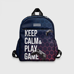 Детский рюкзак KEEP CALM& PLAY GAME PATTERN HEXAGONAL