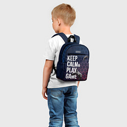 Детский рюкзак KEEP CALM& PLAY GAME PATTERN HEXAGONAL, цвет: 3D-принт — фото 2