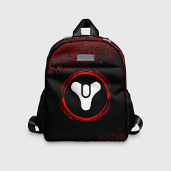Детский рюкзак Символ Destiny и краска вокруг на темном фоне
