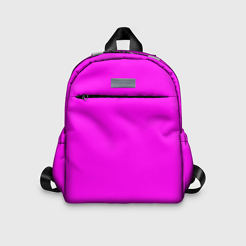 Детский рюкзак Однотонный розовый неоновый Пион / 3D-принт – фото 1