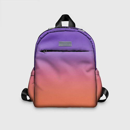Детский рюкзак Трендовый красно-фиолетовый градиент / 3D-принт – фото 1