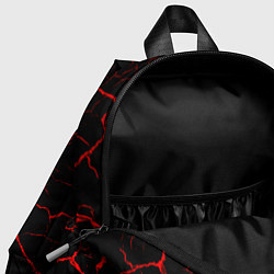 Детский рюкзак Символ PUBG и краска вокруг на темном фоне, цвет: 3D-принт — фото 2