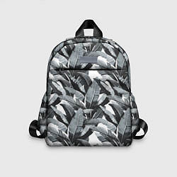 Детский рюкзак Чёрно-белые Листья Пальм, цвет: 3D-принт