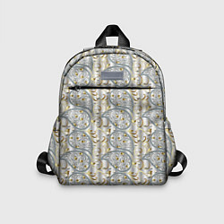 Детский рюкзак Бежевые светлые узоры, цвет: 3D-принт