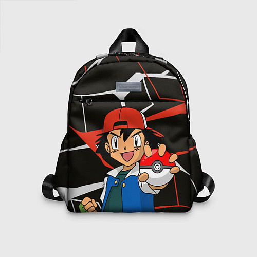 Детский рюкзак Эш Кетчум с покебол -шаром / 3D-принт – фото 1