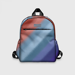 Детский рюкзак Полосатый коричнево-голубой паттерн, цвет: 3D-принт