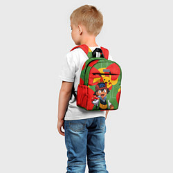 Детский рюкзак Эш Кетчум на ярком фоне, цвет: 3D-принт — фото 2