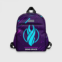 Детский рюкзак Символ Dead Space в неоновых цветах на темном фоне, цвет: 3D-принт