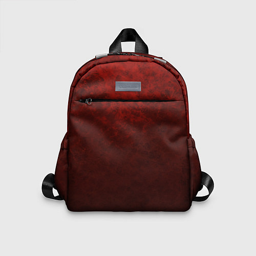 Детский рюкзак Мраморный красно-черный градиент / 3D-принт – фото 1